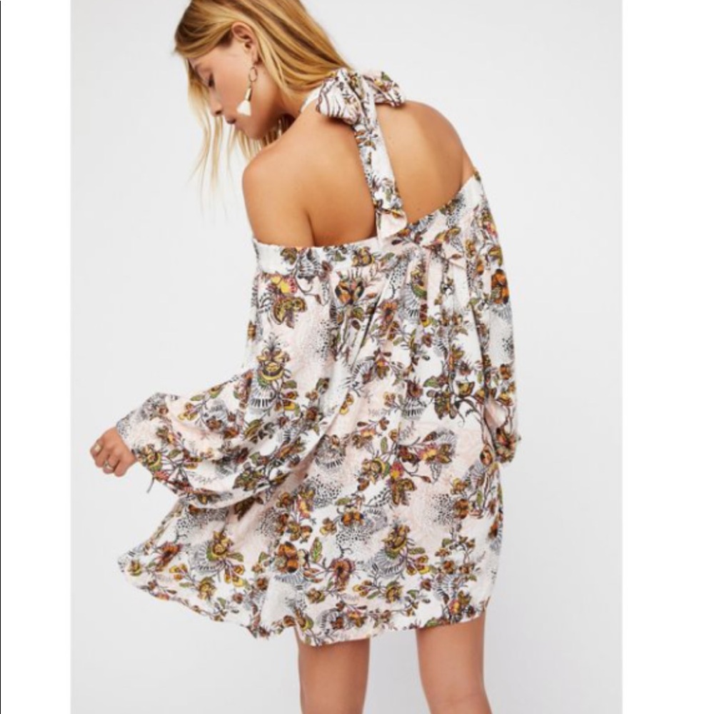 Free People Off-the-Shoulder Butterfly Print Dress